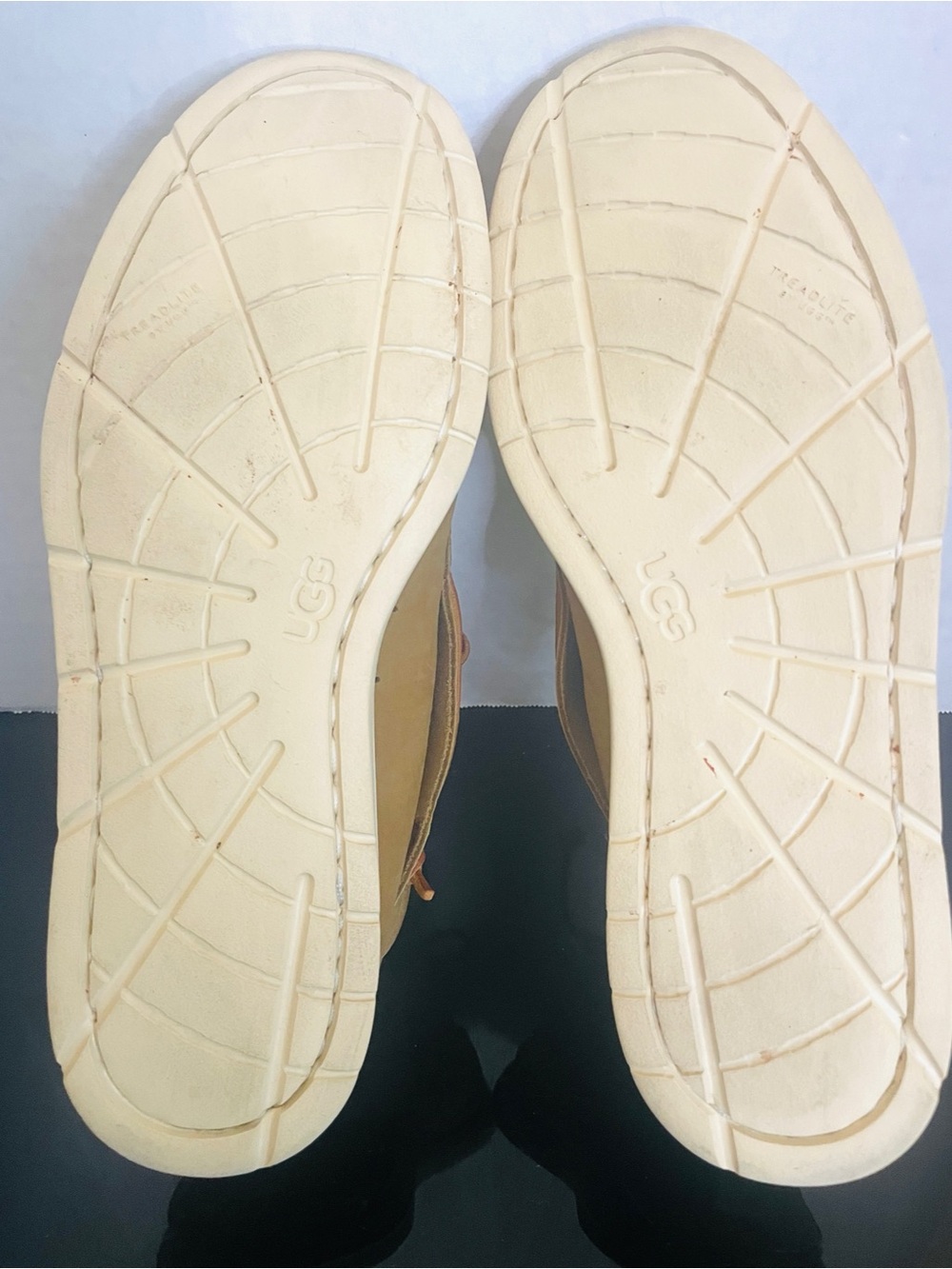 UGG Beach Moc Chukka Full Grain Washable Leather Carmel Color Size 11.5 - Picture 8 of 10